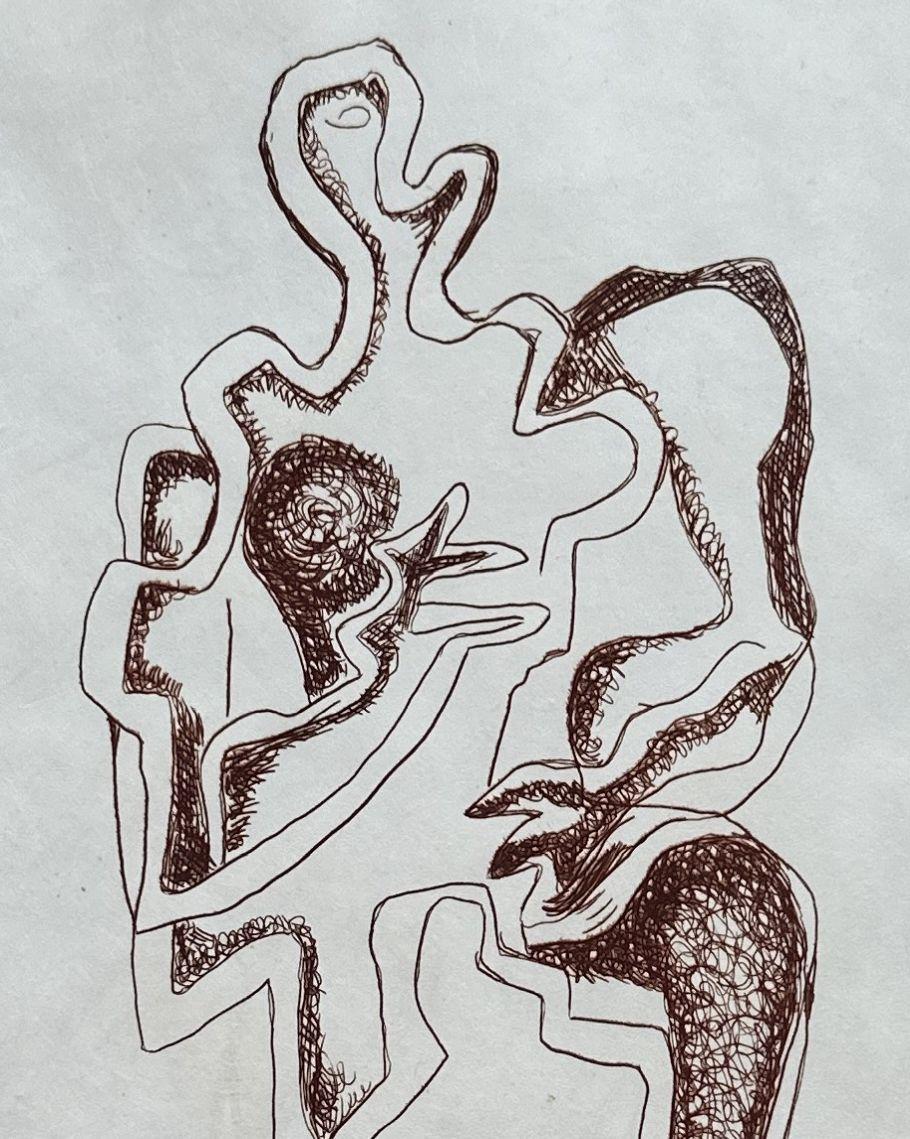 Ossip ZADKINE
Surrealist Man, 1966

Original etching
Hand signed in pencil
Edition of 25 copies unnumbered
On Japon nacré paper size 25 x 16 cm (c. 10 x 6 in)
Very good condition

REFERENCE : Catalog raisonné 