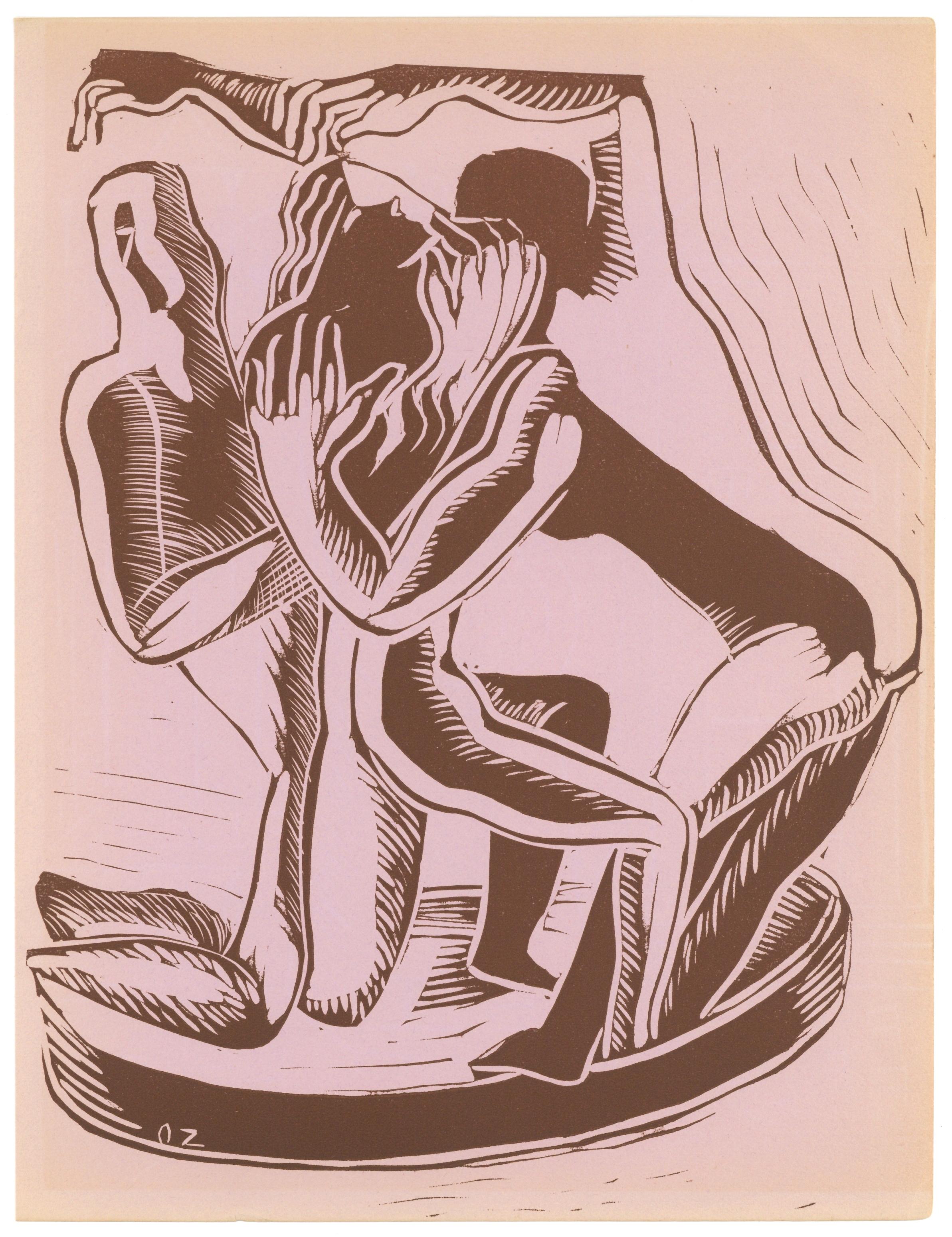 Linogravure sur papier vélin. Inscription : Non signé et non numéroté, tel que publié. Bon état. Notes : Extrait du volume, XXe Siècle, n°4, Noël 1938. Publié et imprimé sous la direction de Gualtieri di San Lazzaro, éditeur, Paris, par la Société