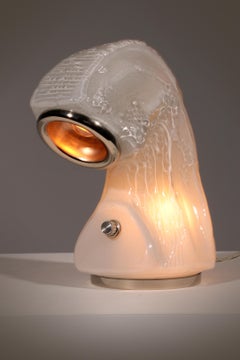 Osso Bark Effect Glass Table Lamp by Carlo Nason for Mazzega 1970