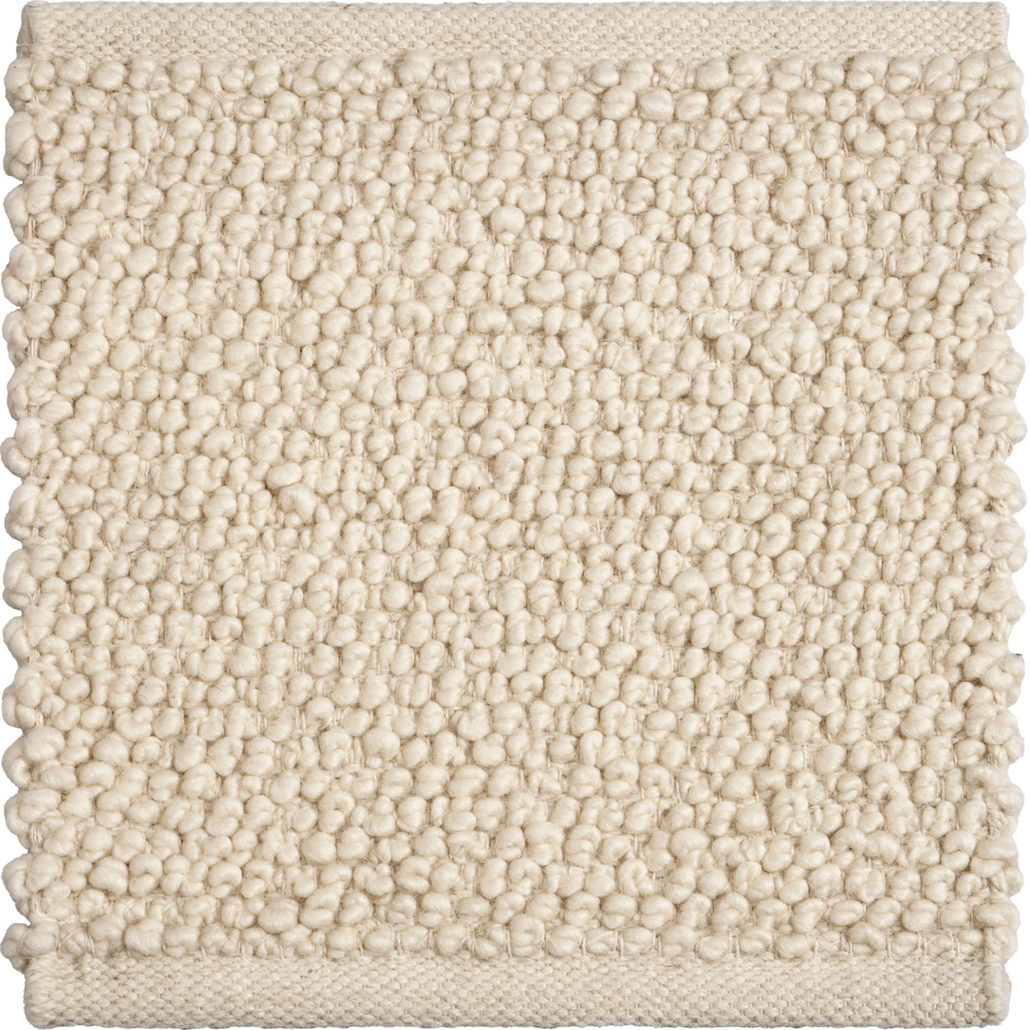 Tessuto a mano Ossum 6x9ft ecrù in lana NZ con disegno boucle, tappeto di lusso tessuto a mano in vendita