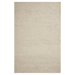Ossum 6x9ft ecrù in lana NZ con disegno boucle, tappeto di lusso tessuto a mano