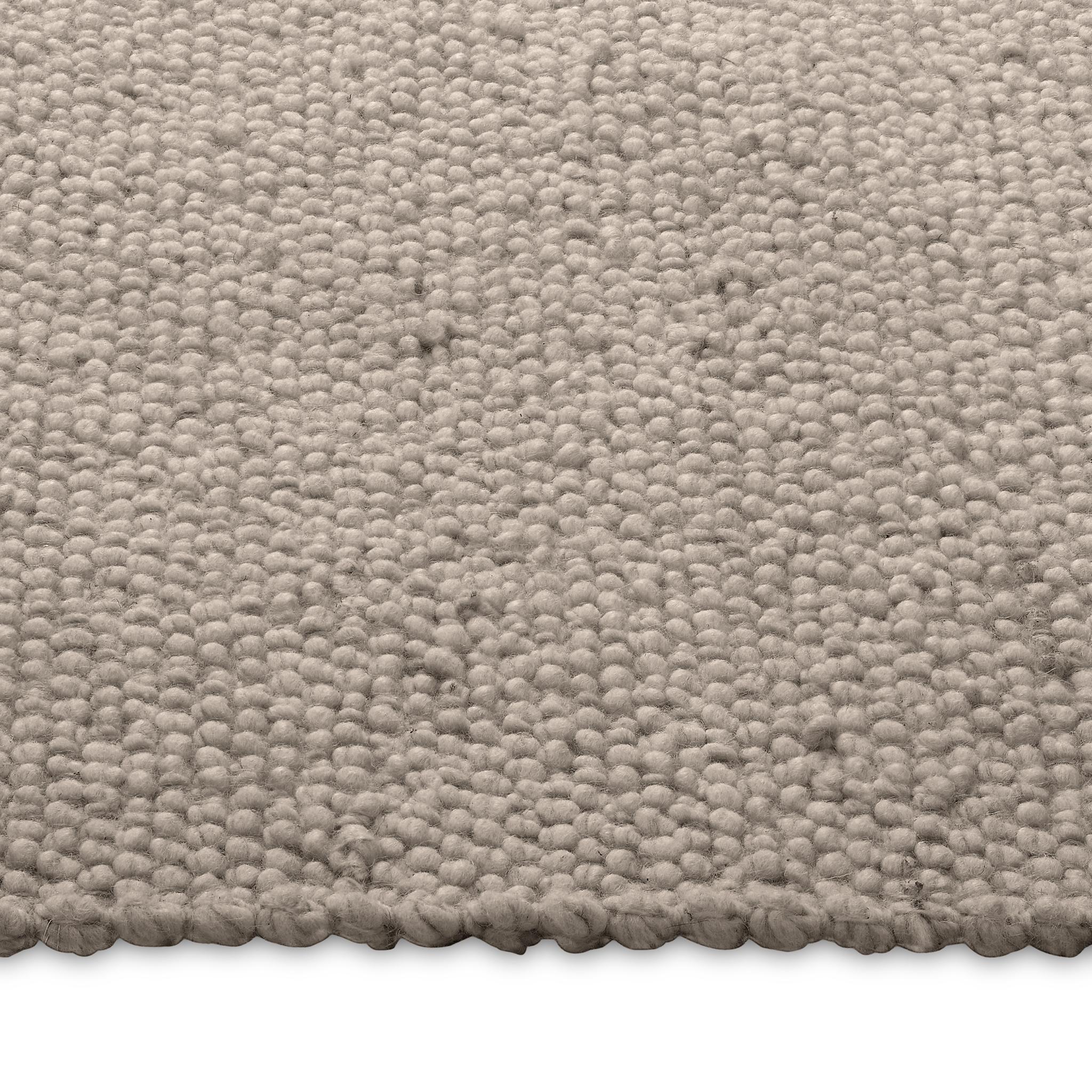 XXI secolo e contemporaneo Ossum 8x10ft argento NZ lana boucle design lusso tessuto a mano in vendita