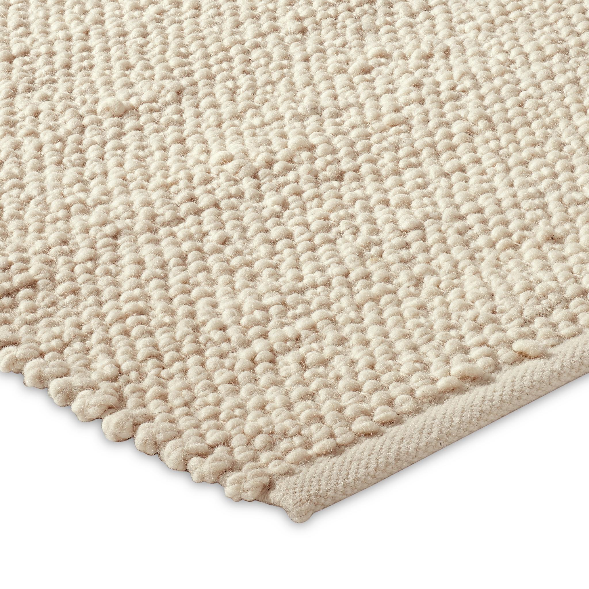 Ossum 9x12ft ecru NZ Wolle Boucle Design Luxus handgewebten Teppich im Angebot 1