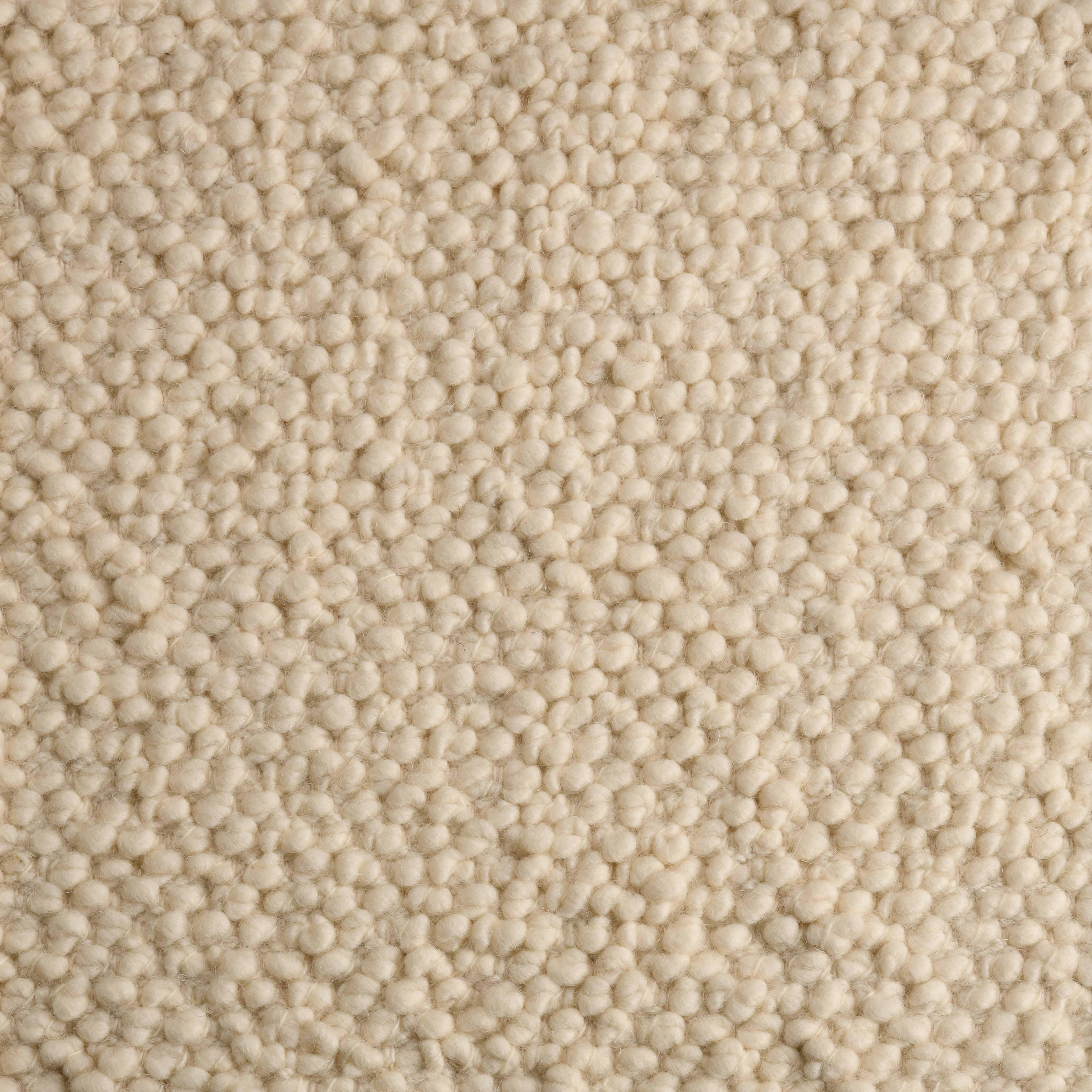 Ossum, Ecru, Handwoven Face100% New Zealand Wool, 6' x 9' For Sale