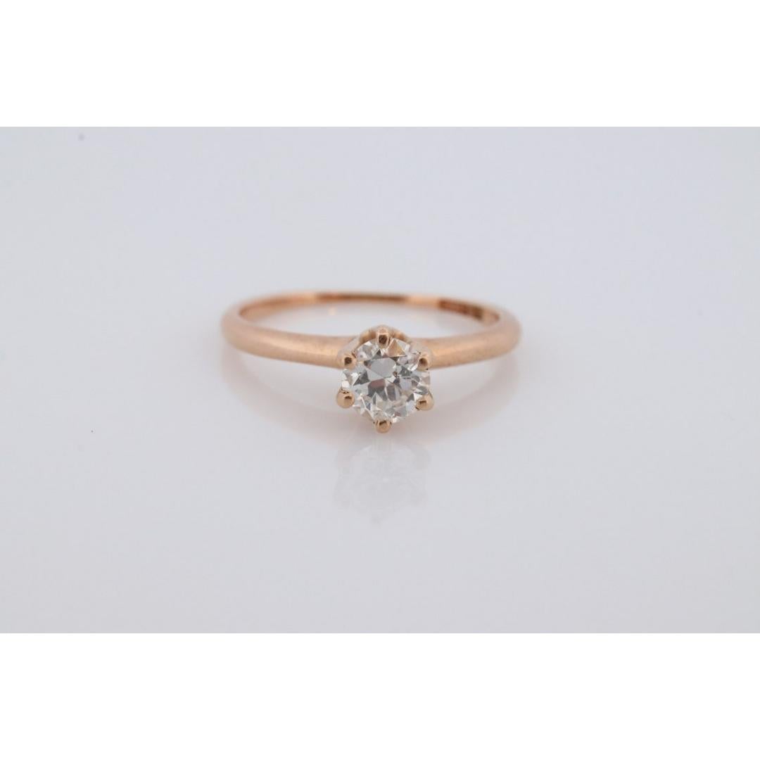 Ostby Barton Diamond Ring. 14k Yellow Gold HIGH Claw Design. OB from Art Deco For Sale 2