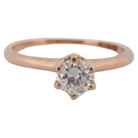 Ostby Barton Diamond Ring. 14k Yellow Gold HIGH Claw Design. OB from Art Deco
