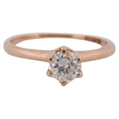 Ostby Barton Diamond Ring. 14k Yellow Gold HIGH Claw Design. OB from Art Deco