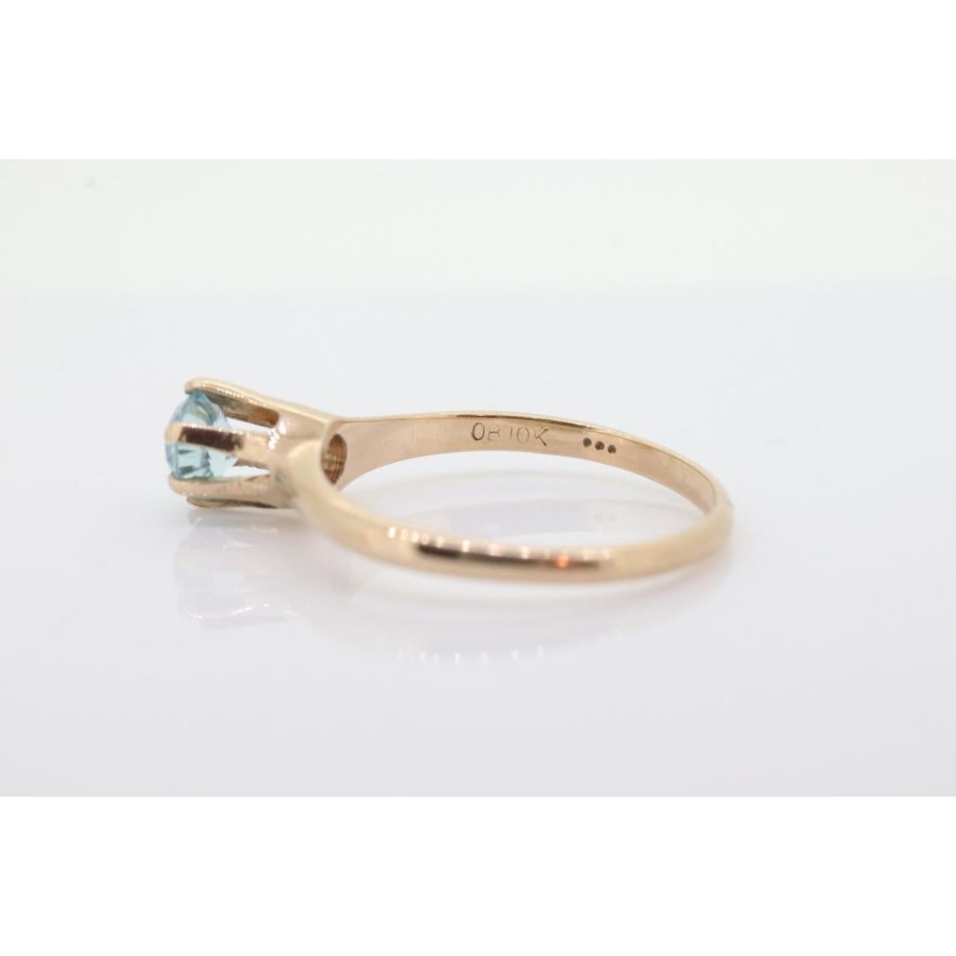 Ostby Barton TOPAZ Ring. 10k Yellow Gold HIGH Claw Design. OB from Art Deco 1920 In Good Condition For Sale In Port Charlotte, FL