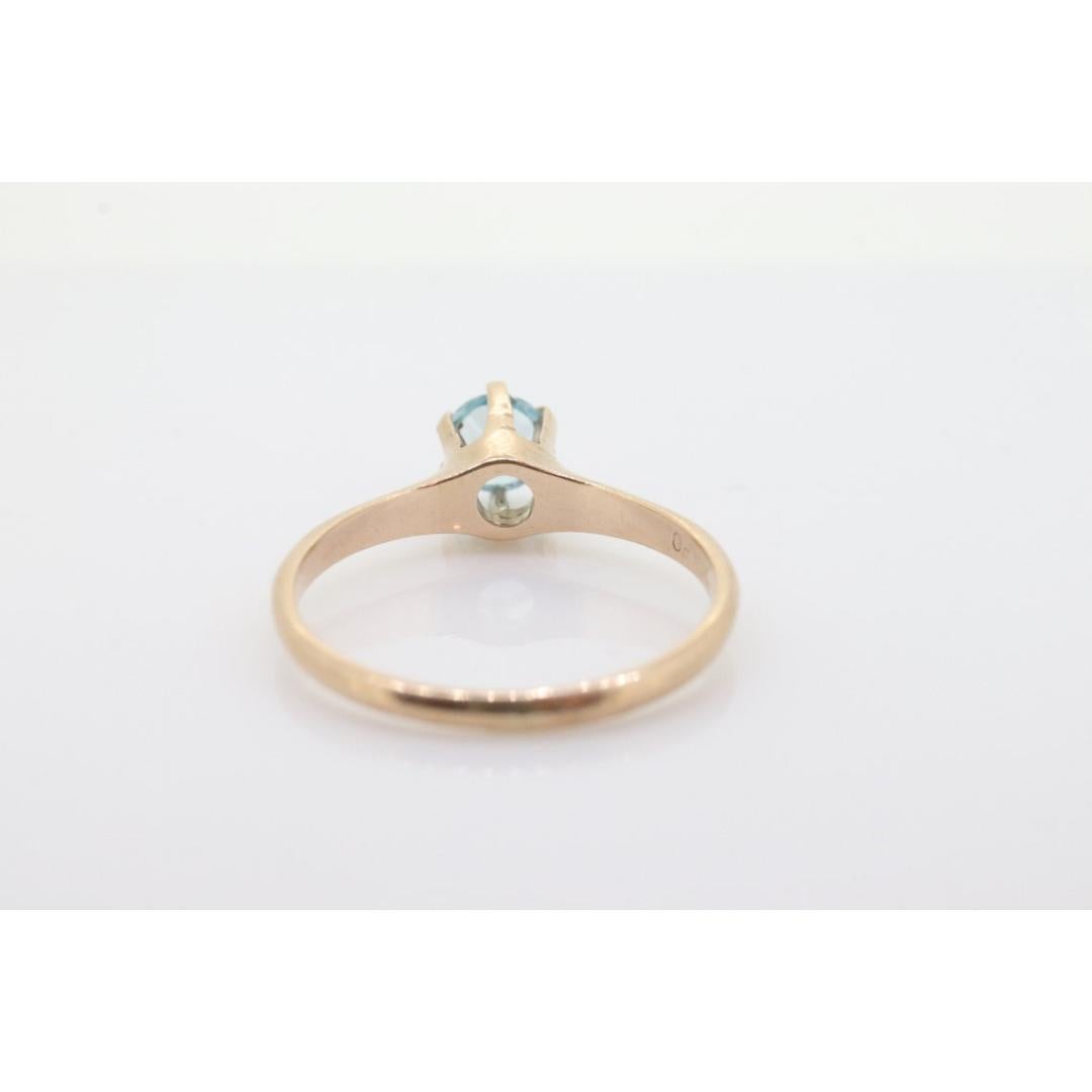 Women's Ostby Barton TOPAZ Ring. 10k Yellow Gold HIGH Claw Design. OB from Art Deco 1920 For Sale