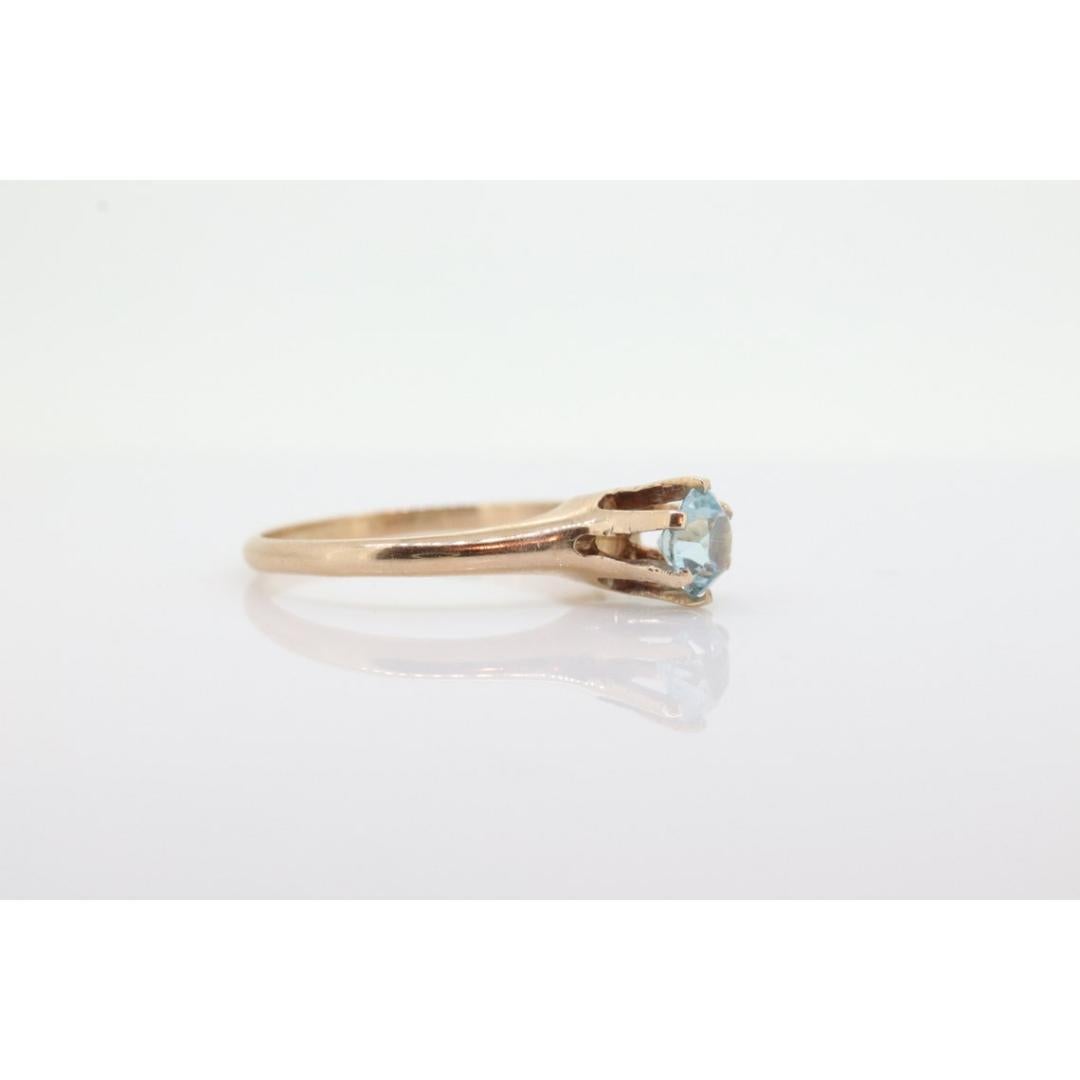 Ostby Barton TOPAZ Ring. 10k Yellow Gold HIGH Claw Design. OB from Art Deco 1920 For Sale 1