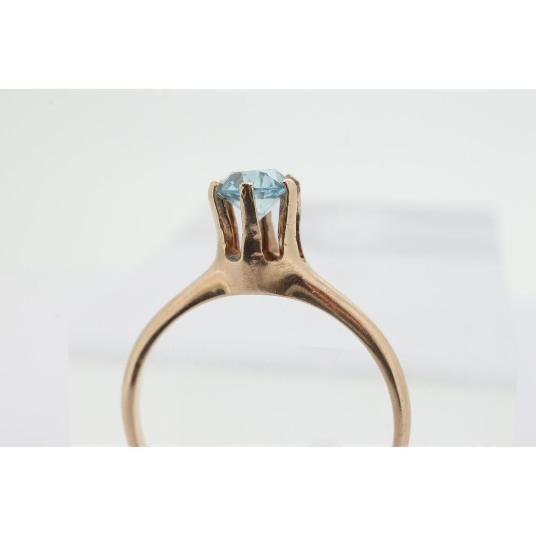 Ostby Barton TOPAZ Ring. 10k Yellow Gold HIGH Claw Design. OB from Art Deco 1920 For Sale 2