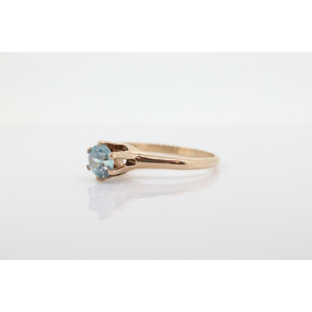 Ostby Barton TOPAZ Ring. 10k Yellow Gold HIGH Claw Design. OB from Art Deco 1920 For Sale 4