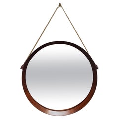 Specchio da parete in teak di Osten Kristiansson per Luxus, Svezia, anni '60