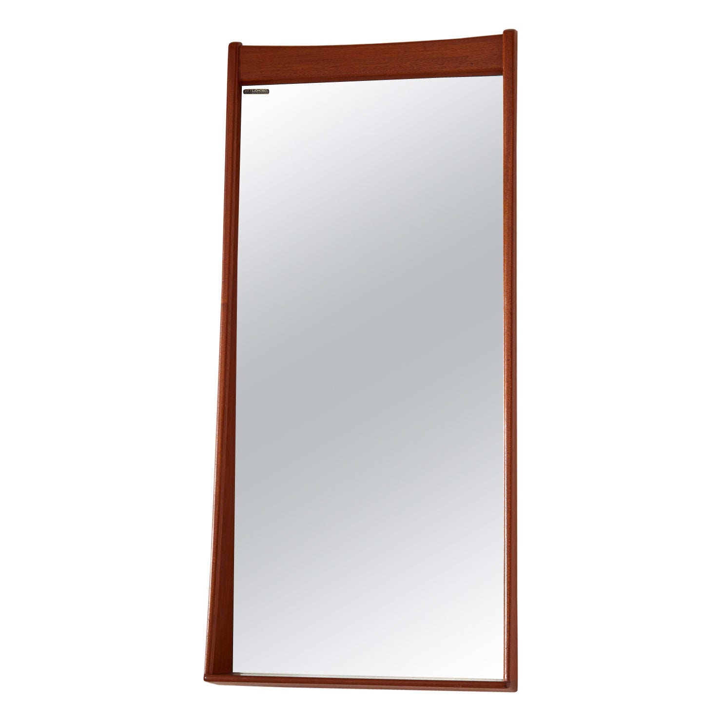 Östen Kristiansson Teak Mirror with Shelf by Luxus Vittsjö, 1950s