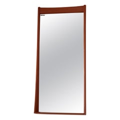 Östen Kristiansson Miroir en teck avec étagère par Luxus Vittsjö, années 1950