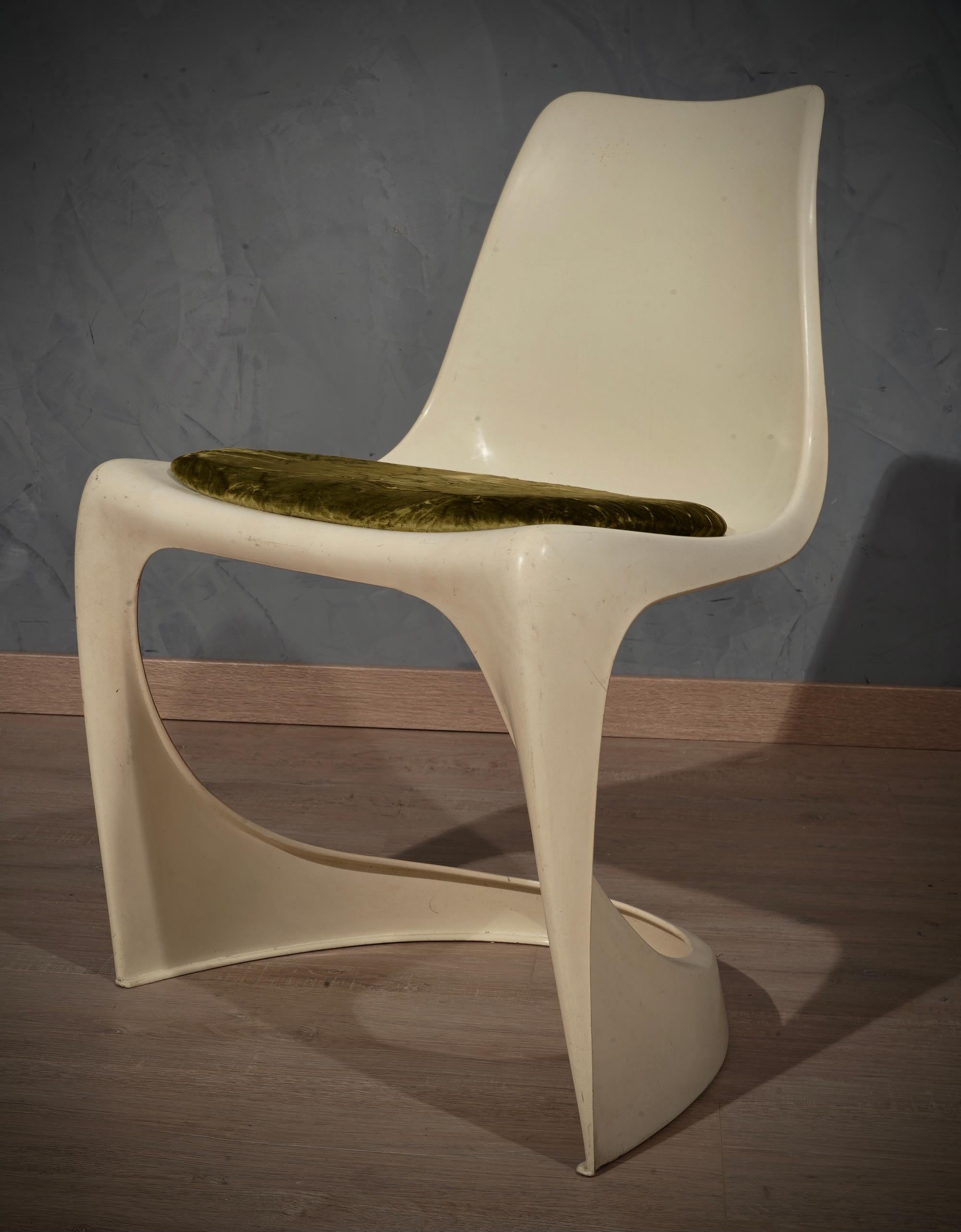 Late 19th Century Ostergaard Steen Plastic White Desk Chairs, 1970 For Sale