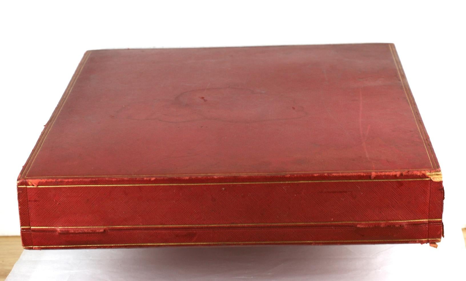 Ostertag, Paris Red Leather Frame Box In Good Condition In Riverdale, NY