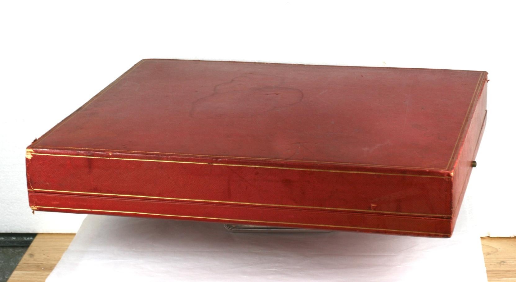 Women's or Men's Ostertag, Paris Red Leather Frame Box