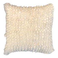 "Ostia" White and Black Wool Pillow by Le Lampade