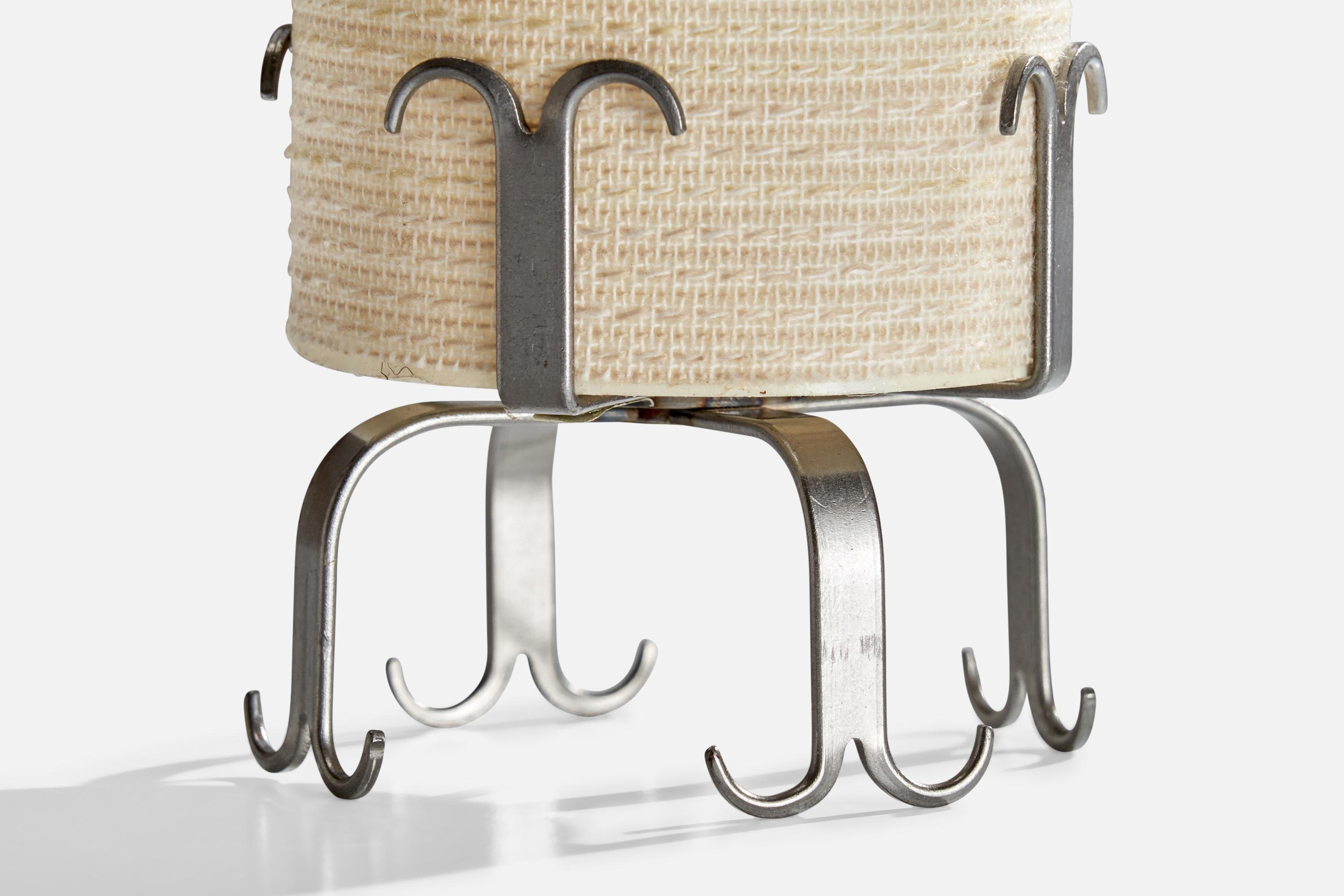 Östlings, lampe de table, acier, tissu, Suède, années 1980 en vente 2