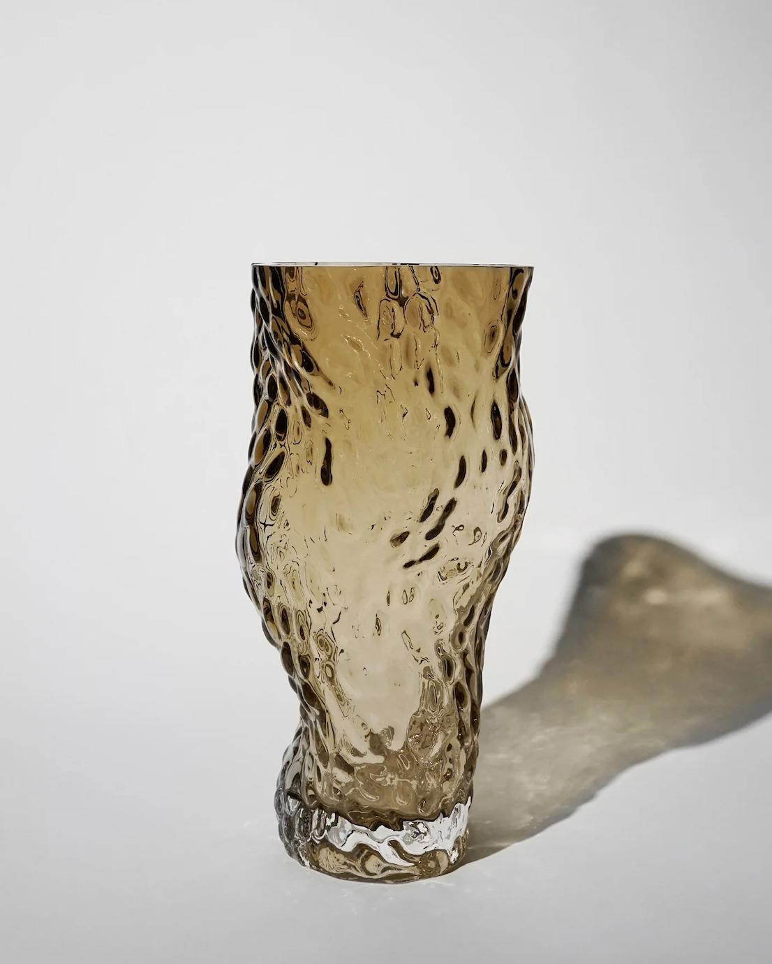 Glass Ostrea Vase by Hein Studio For Sale