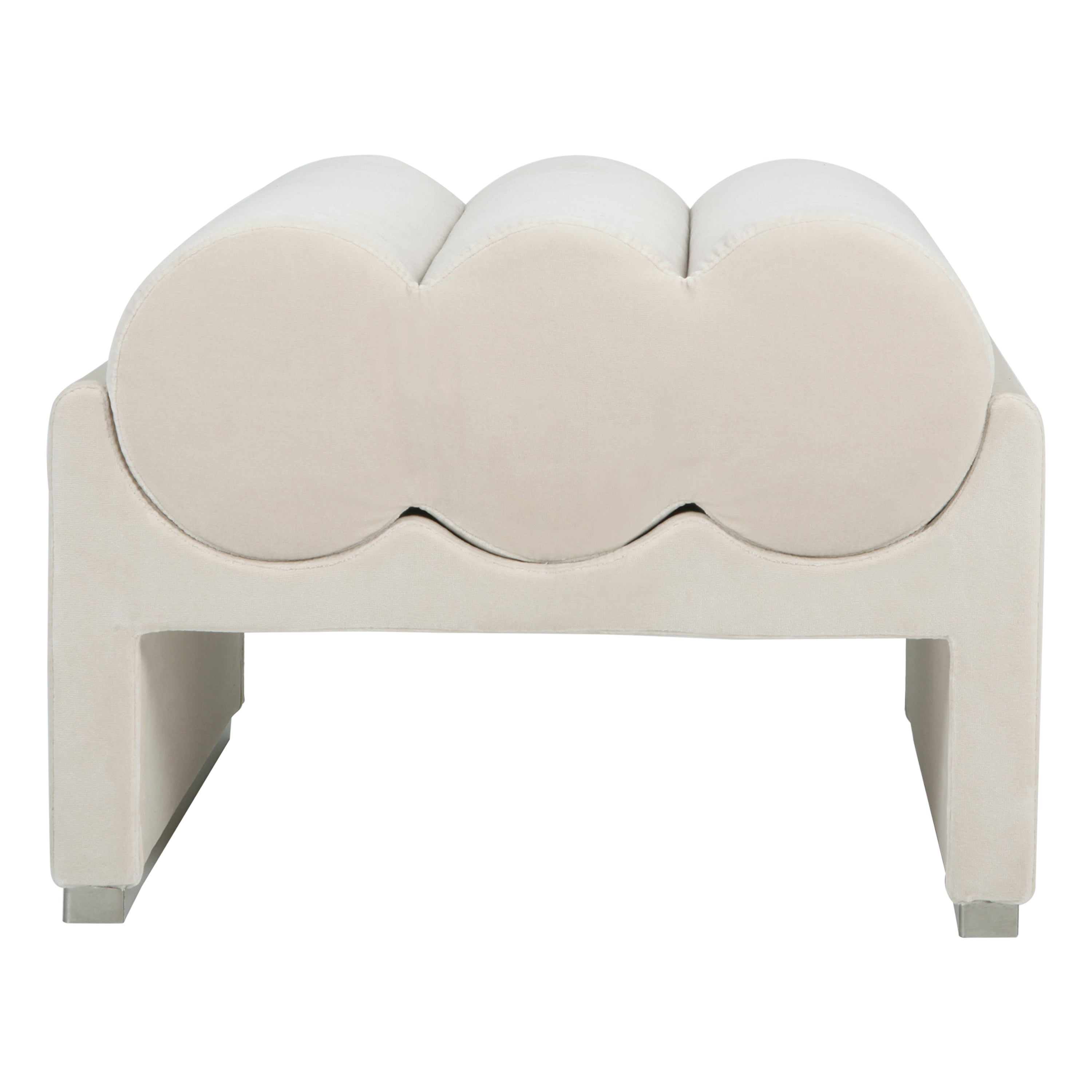 Ostrica Velvet Kyl Short Pouf by Dalmoto