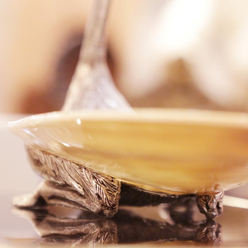 Ostrich and Shell Cup in Silvered Finish 1