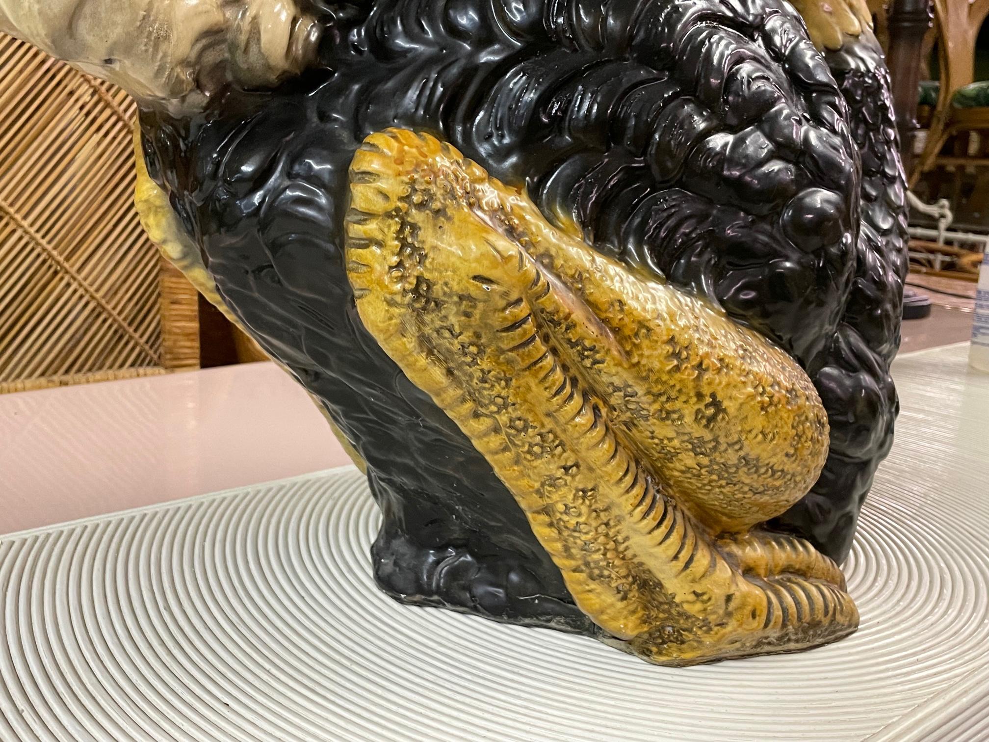 Late 20th Century Ostrich Carved Sculptural Garden Stool