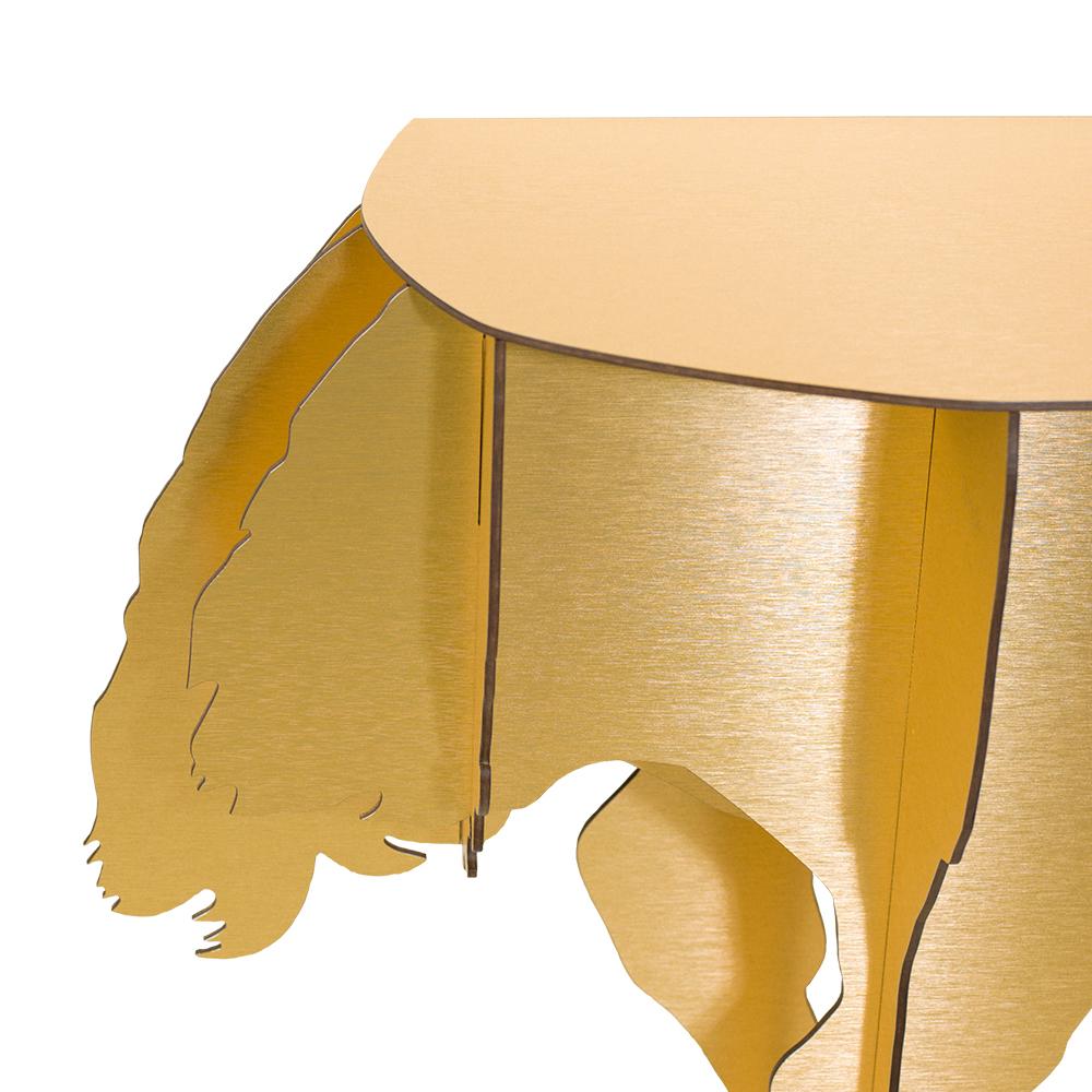 Ostrich Console - DIVA GOLD In New Condition For Sale In FONTAIN, FR