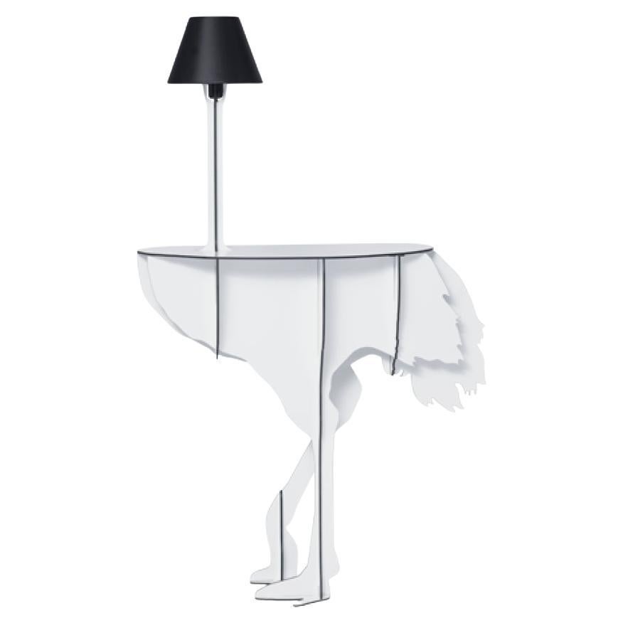 Ostrich console with light - White DIVA LUCIA For Sale