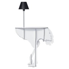 Ostrich console with light - White DIVA LUCIA