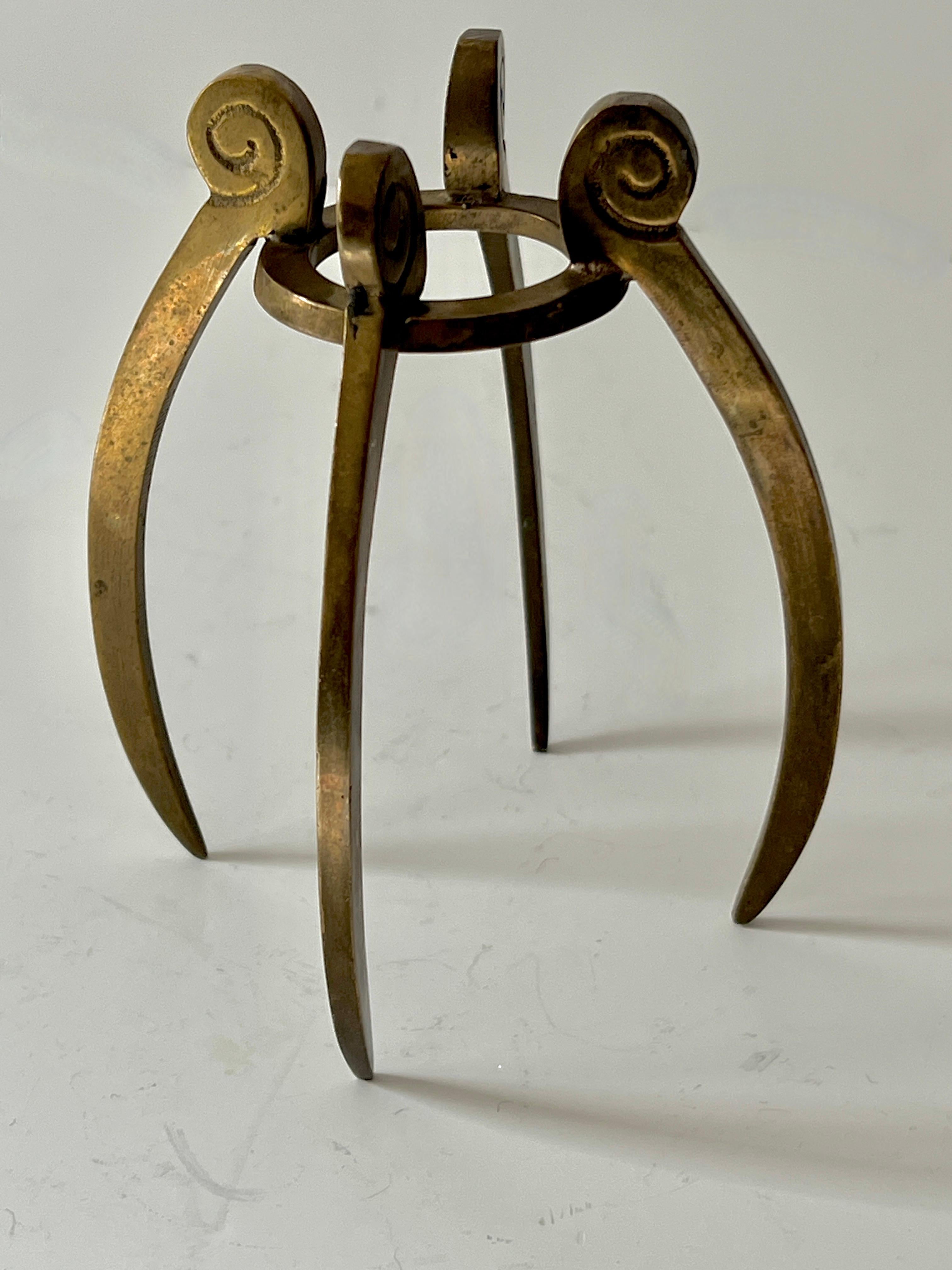 Ostrich Egg on Custom Brass Stand For Sale 6