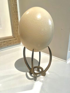Ostrich Egg on Custom Brass Stand