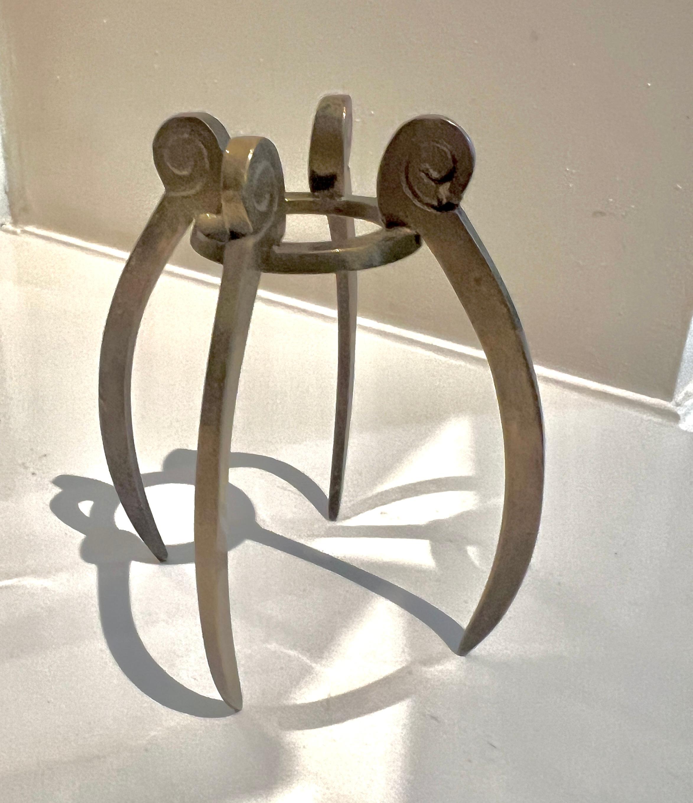 Ostrich Egg on Custom Brass Stand For Sale 1