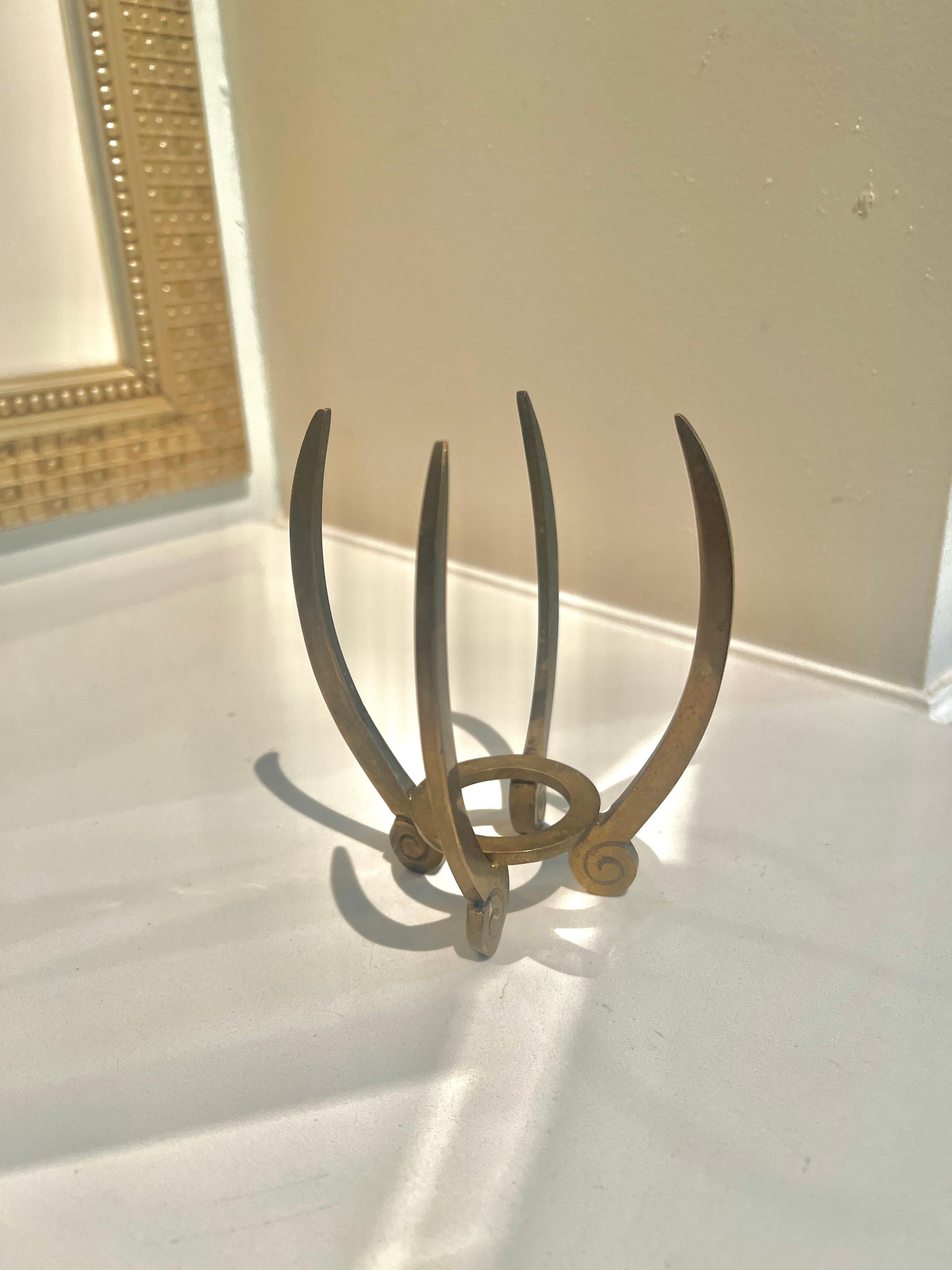 Ostrich Egg on Custom Brass Stand For Sale 2