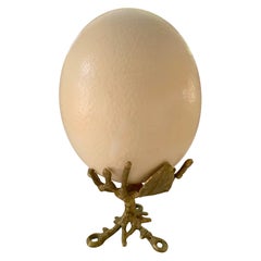 Vintage Ostrich Egg on Organic Style Stand