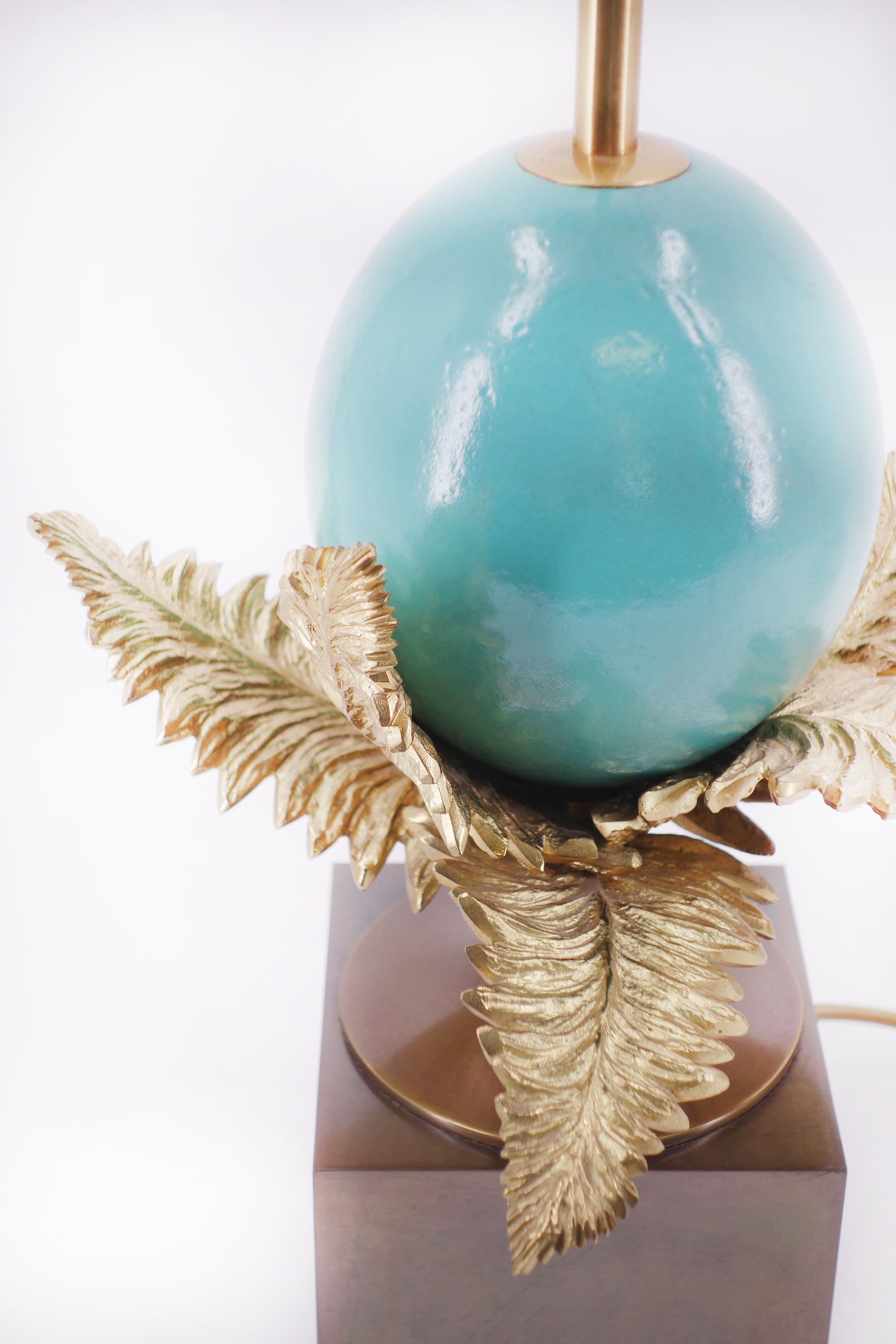 20th Century Ostrich Egg Table Lamp by Maison Charles