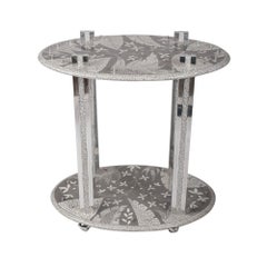 Carrito de bar - Mosaico de cáscara de huevo de avestruz Avoova Tsitsikamma