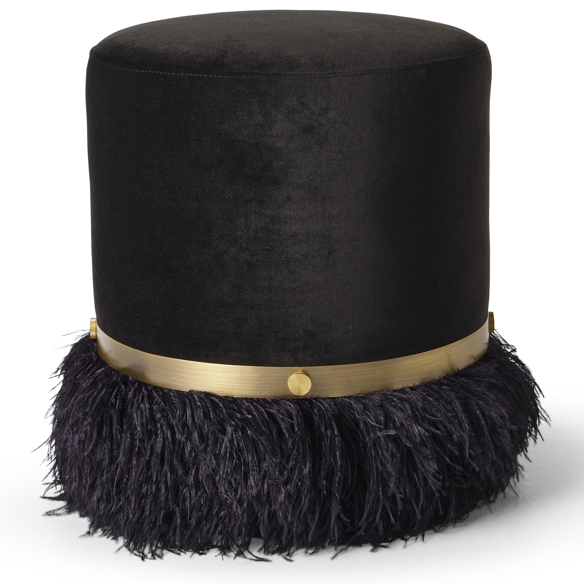 Der moderne, organische Ostrich Fluff Pouf kombiniert reichhaltige, haptische Materialien mit einer skulpturalen Form. Er wurde als perfekter Begleiter für den Ostrich Fluff Lounge Chair von Egg Designs oder als eigenständiges Designerstück