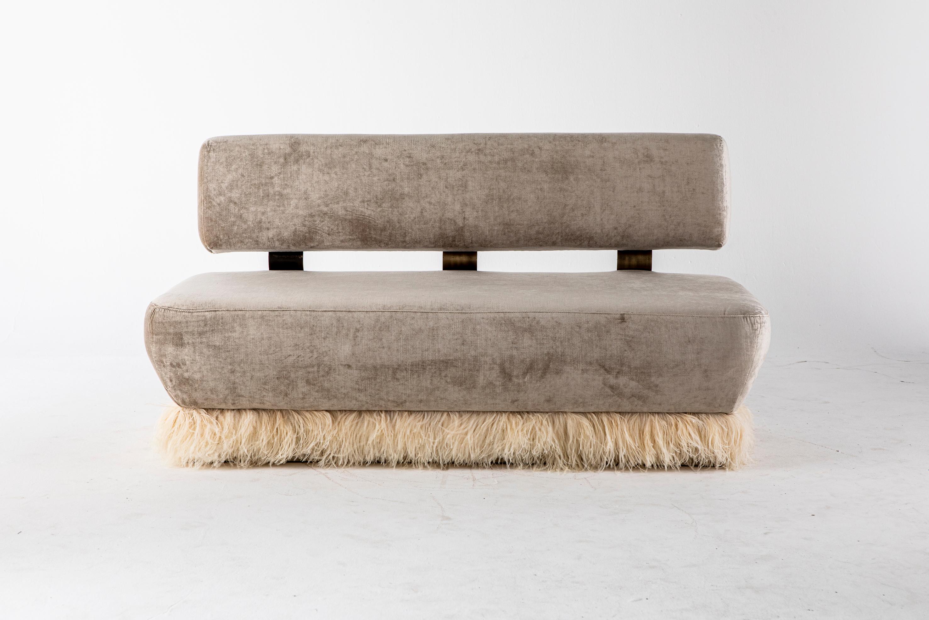 Modern Ostrich Fluff Sofa by Egg Designs For Sale