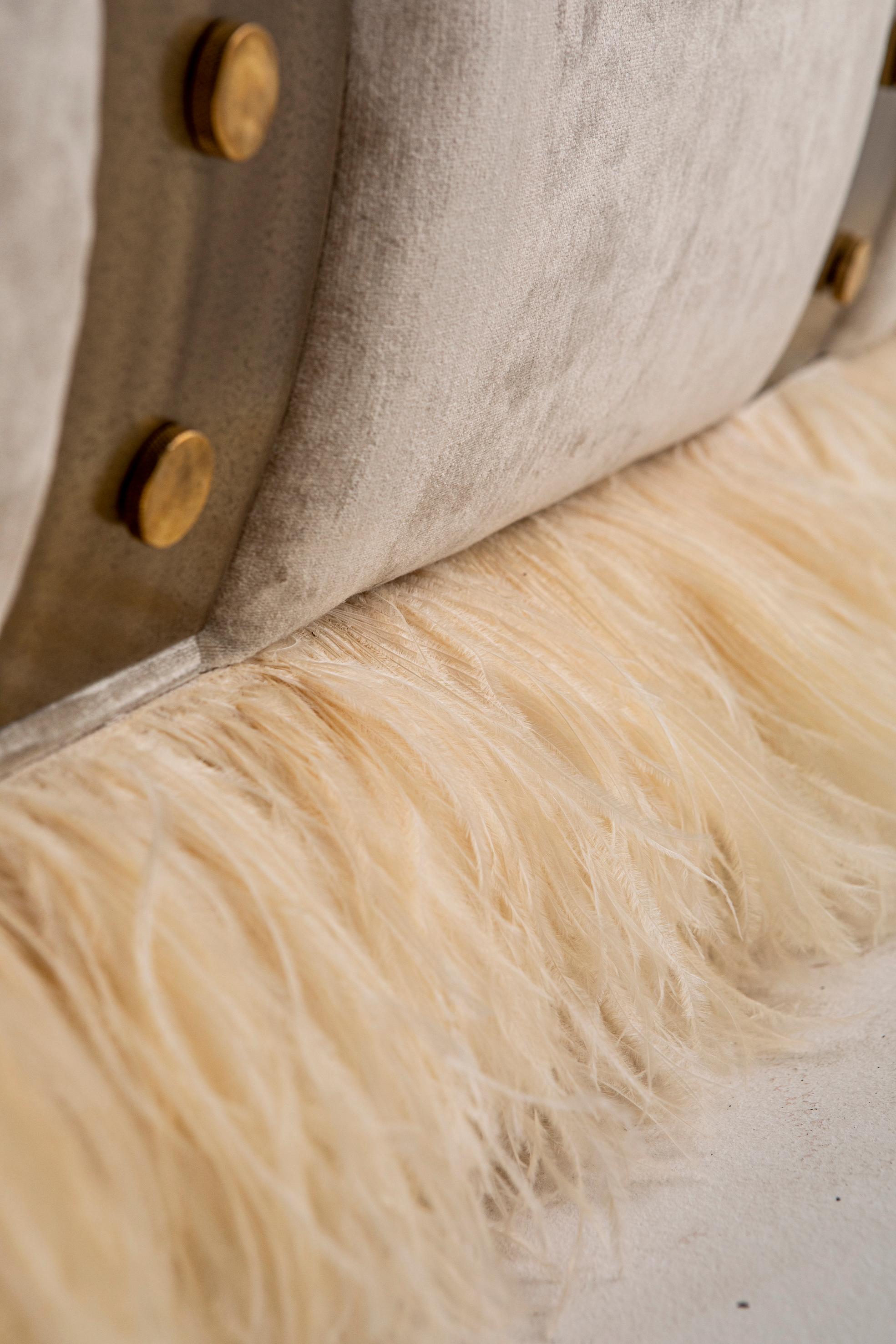 Other Ostrich Fluff Sofa by Egg Designs For Sale