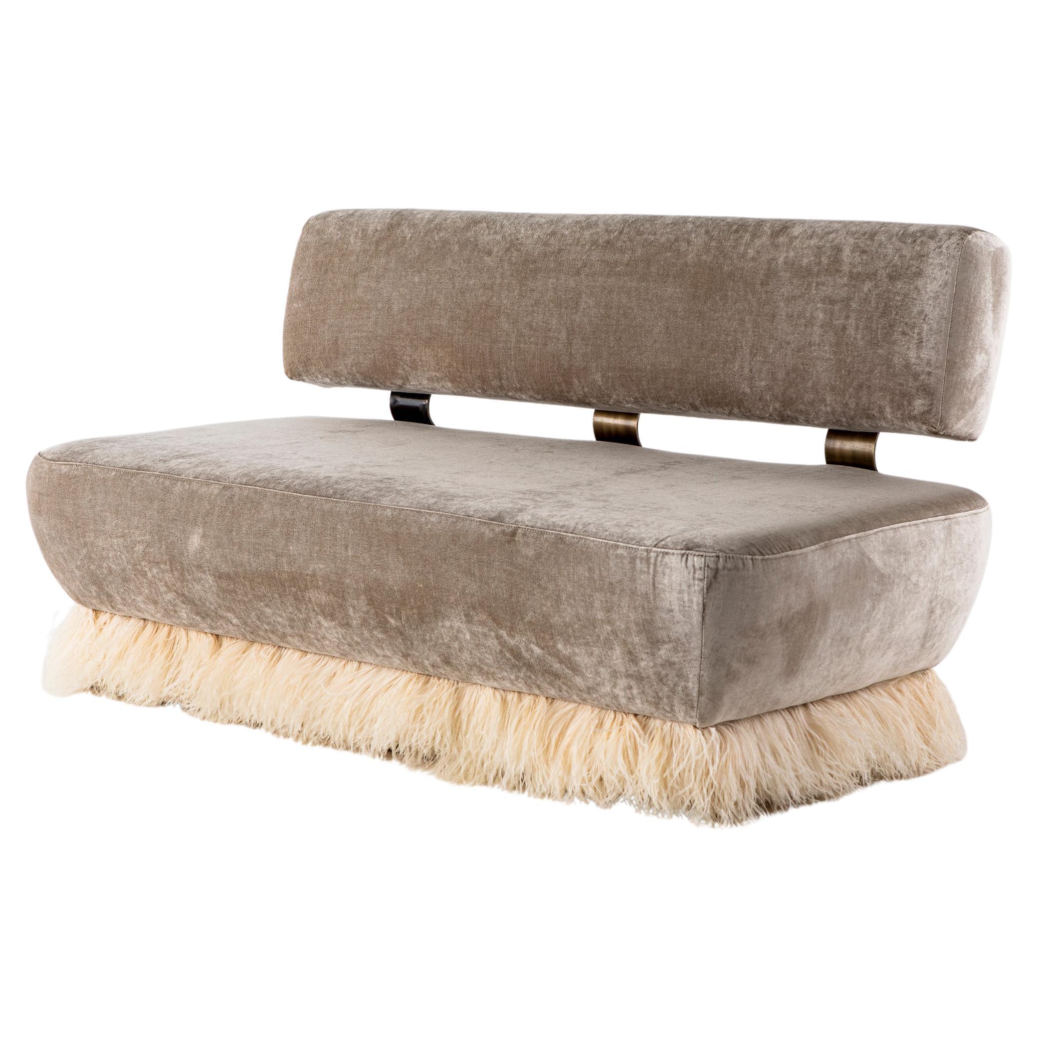 Ostrich Fluff Sofa by Egg Designs For Sale
