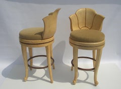 Ostrich Leather Bar Stools