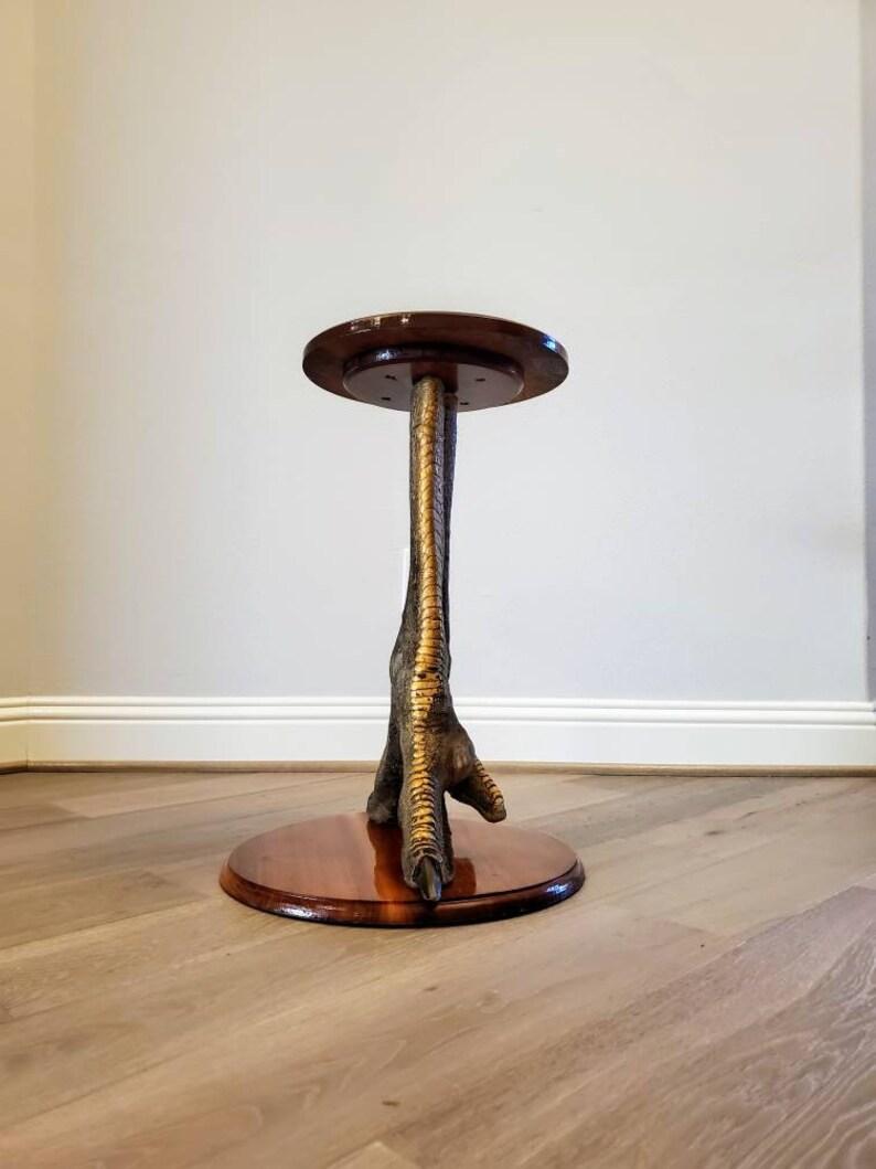 Ostrich Pedestal Side Table, Taxidermy For Sale 1