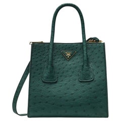 Prada Twin Pocket Tote Emerald