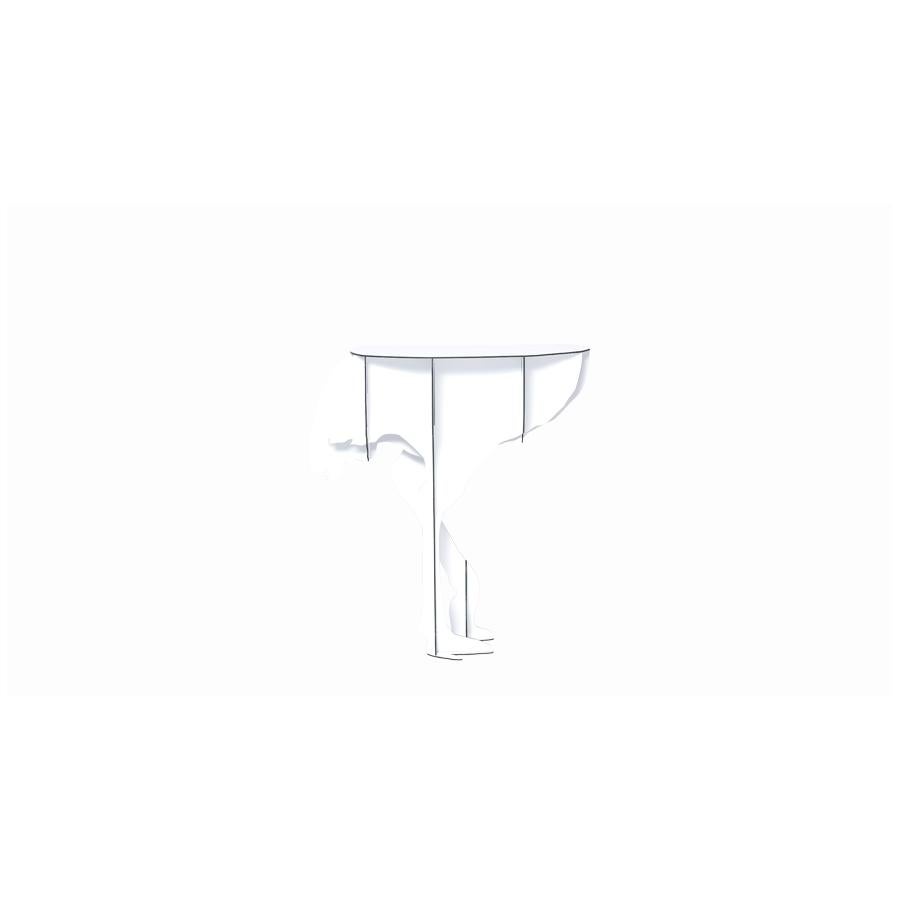 Contemporary Ostrich, White Wall Console, Made in France For Sale