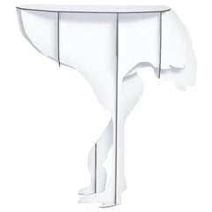 Ostrich, White Wall Console, Made in France