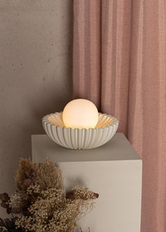 Ostro Ecru Ceramic Table Lamp by Simone & Marcel