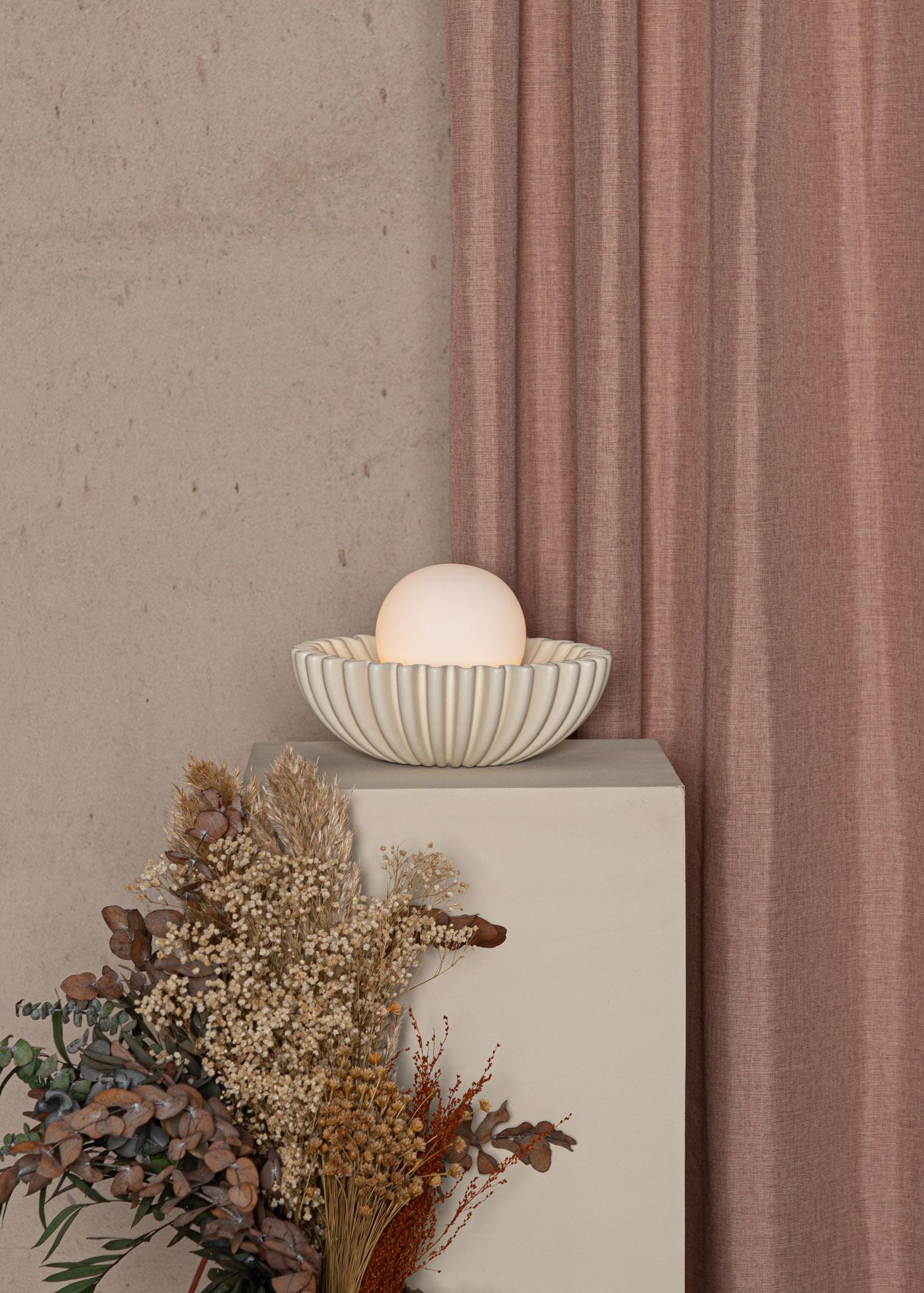 Spanish Ostro Ecru Ceramic Table Lamp by Simone & Marcel For Sale