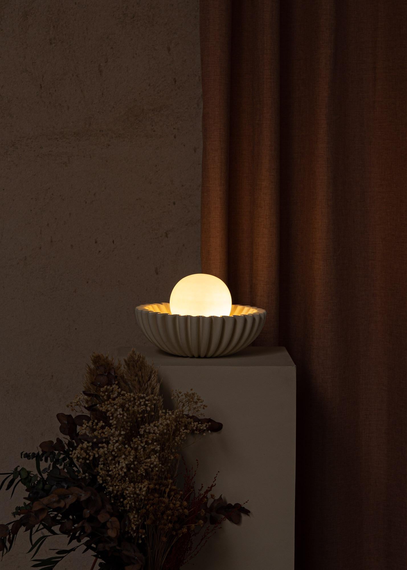Other Ostro Ecru Ceramic Table Lamp by Simone & Marcel For Sale
